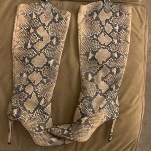 Stylish high heel tall boots